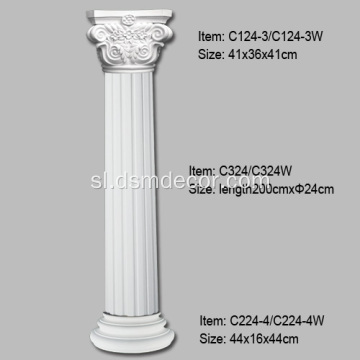 Opredelitev žlebastih stebrov za notranjo dekoracijo